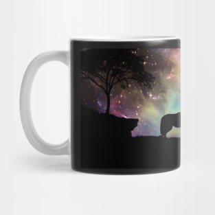 Galaxy wolf Mug